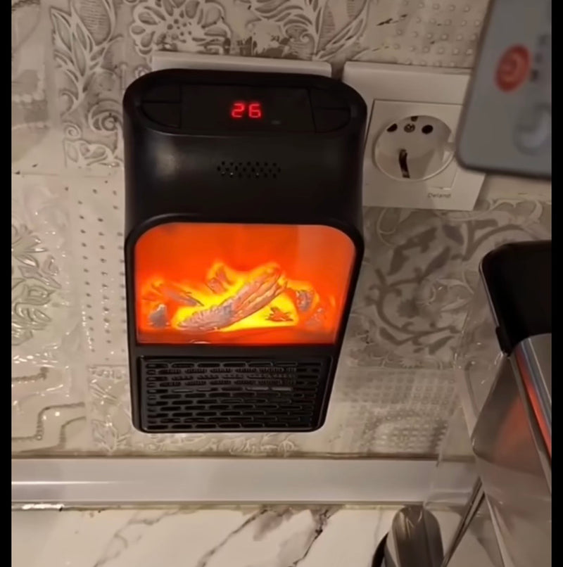 Aquecedor Portátil Elétrico com Efeito Lareira